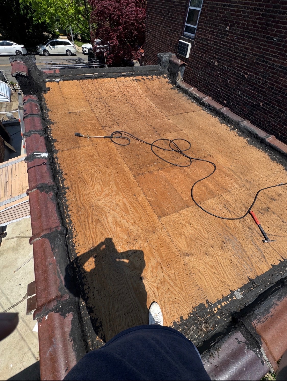 Flat roof - plywood deck preparation