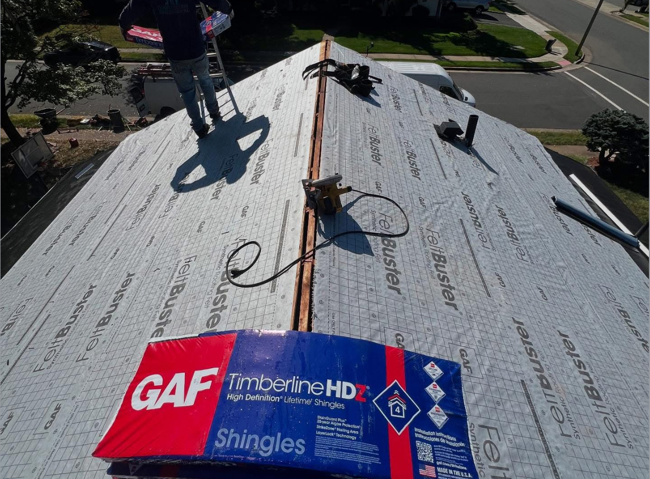 GAF Timberline HDZ shingle installation
