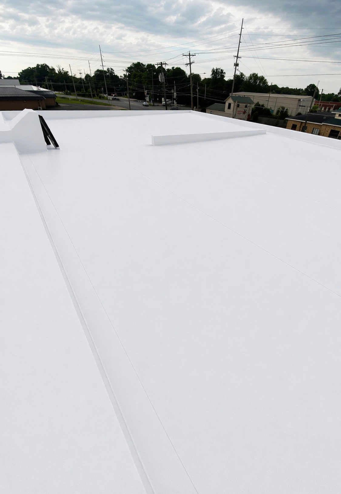 Completed TPO commercial roof system