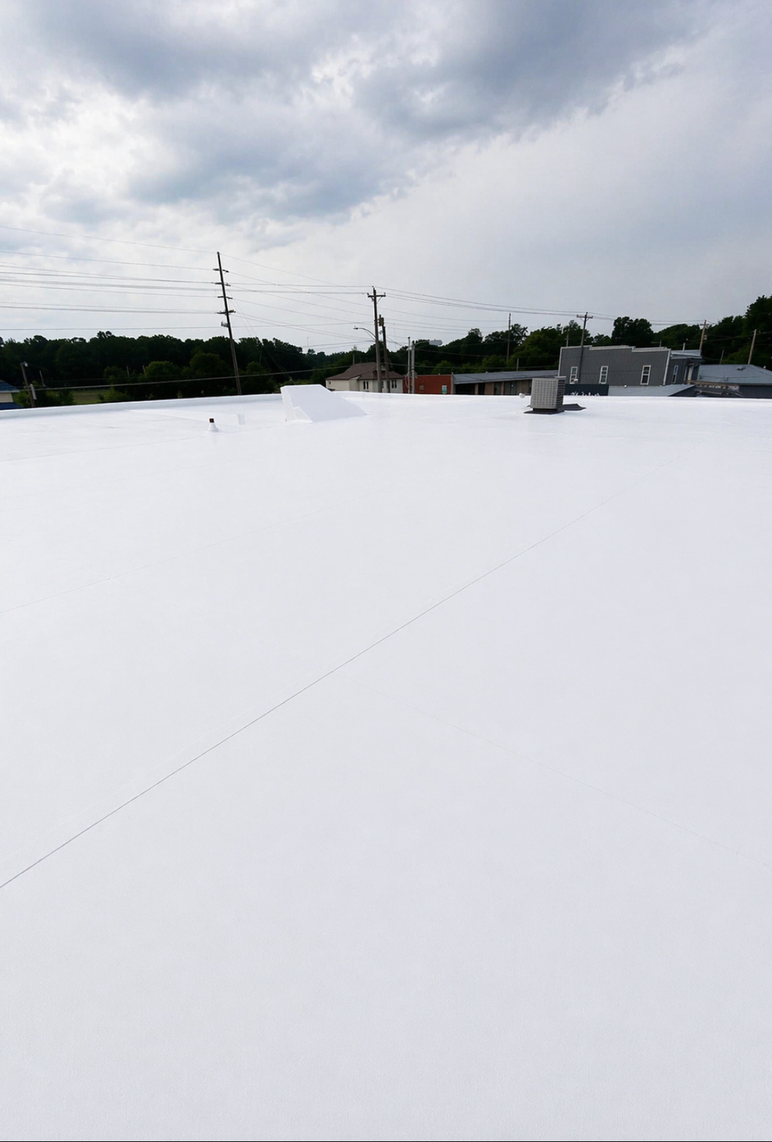 TPO commercial roof installation