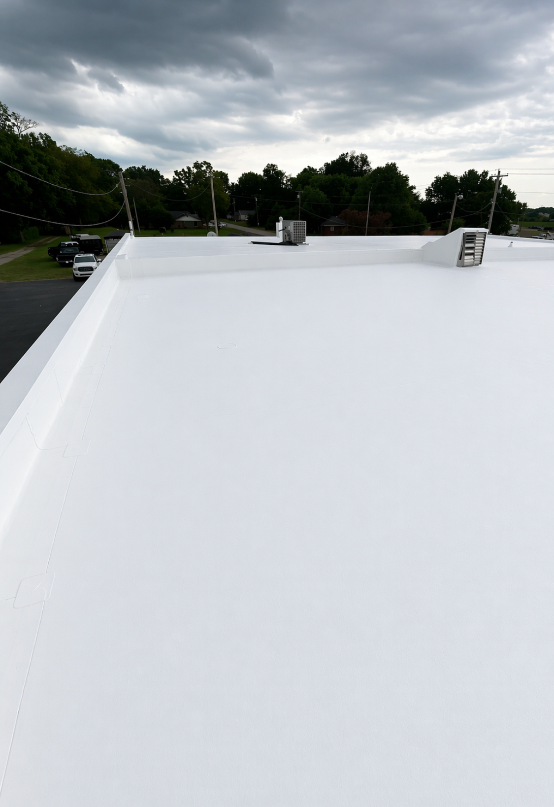 Completed TPO white roof system