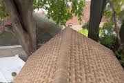 Roof ridge shingle work